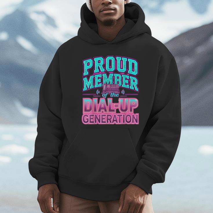 Proud Member Of The Dial Up Club Tech Nostalgia Top Unisex Hoodie
