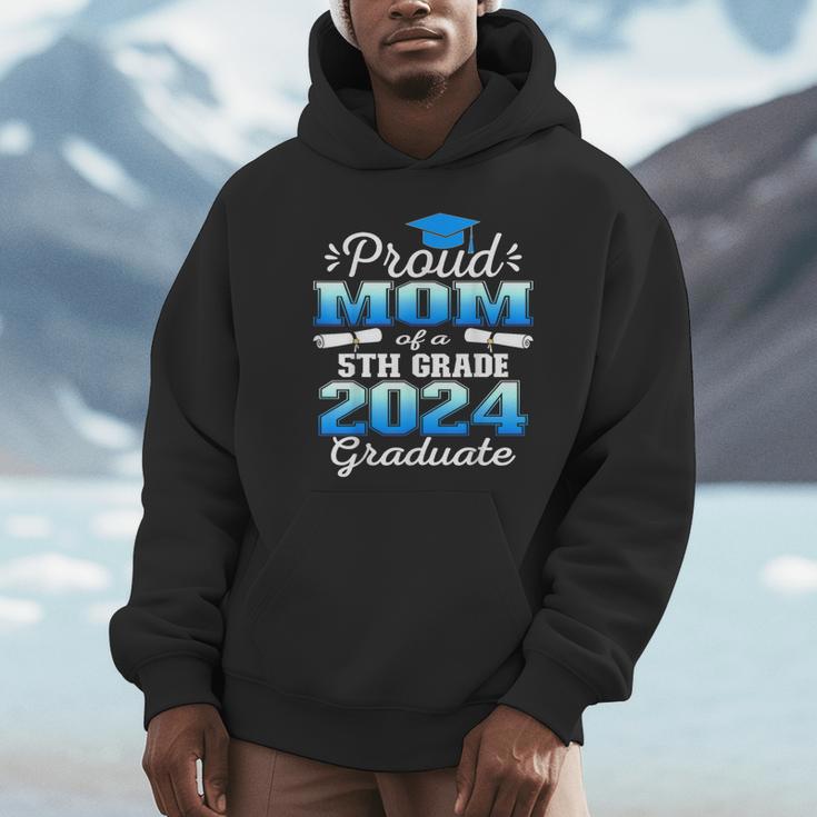 Proud Mom Of 5th Grade Graduate 2024 Elementary Graduation Unisex Hoodie