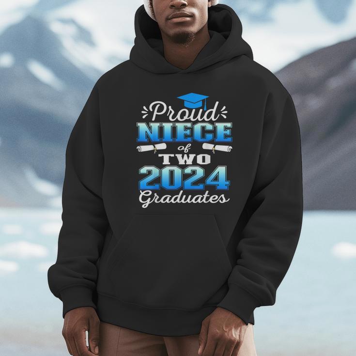 Proud Niece Of Two 2024 Graduate Class 2024 Graduation Unisex Hoodie