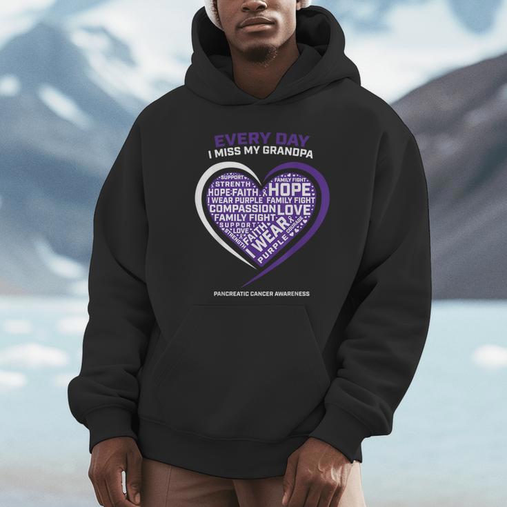 Purple In Memory Of My Grandpa Pancreatic Cancer Awareness Unisex Hoodie Purple In Memory Of My Grandpa Pancreatic Cancer Awareness Unisex Hoodie