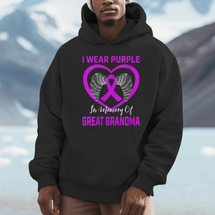 Purple In Memory Of Great Grandma Epilepsy Awareness Graphic Unisex Hoodie