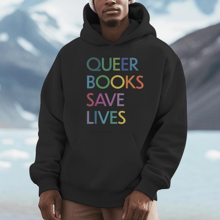 Queer Books Save Lives Read Banned Books LGBTQIA Books Unisex Hoodie Queer Books Save Lives Read Banned Books LGBTQIA Books Unisex Hoodie