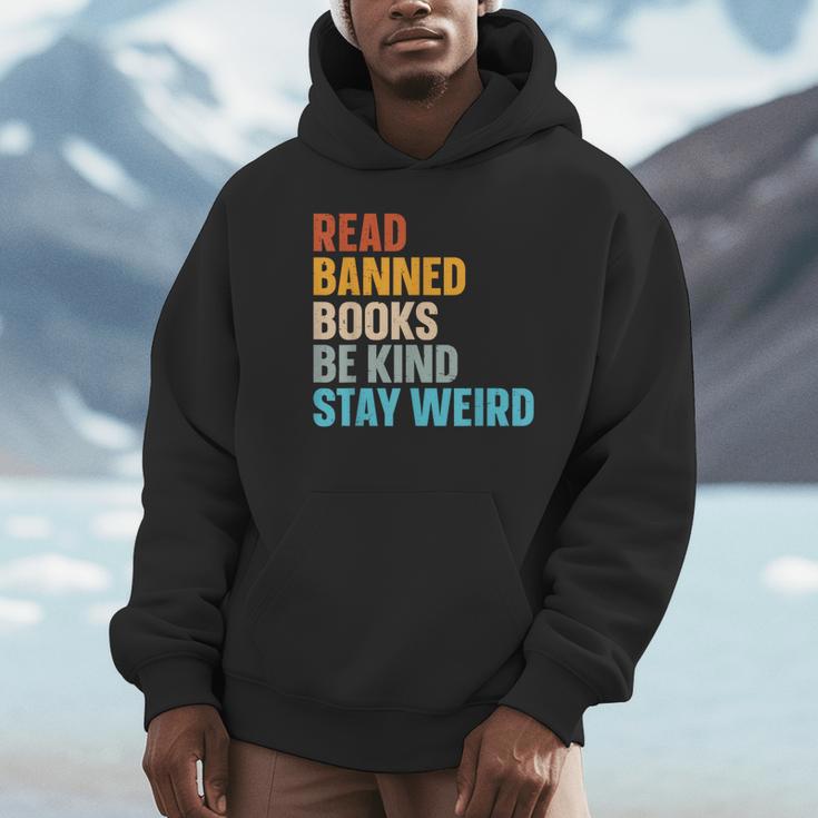 Read Banned Books Be Kind Stay Weird Unisex Hoodie Read Banned Books Be Kind Stay Weird Unisex Hoodie