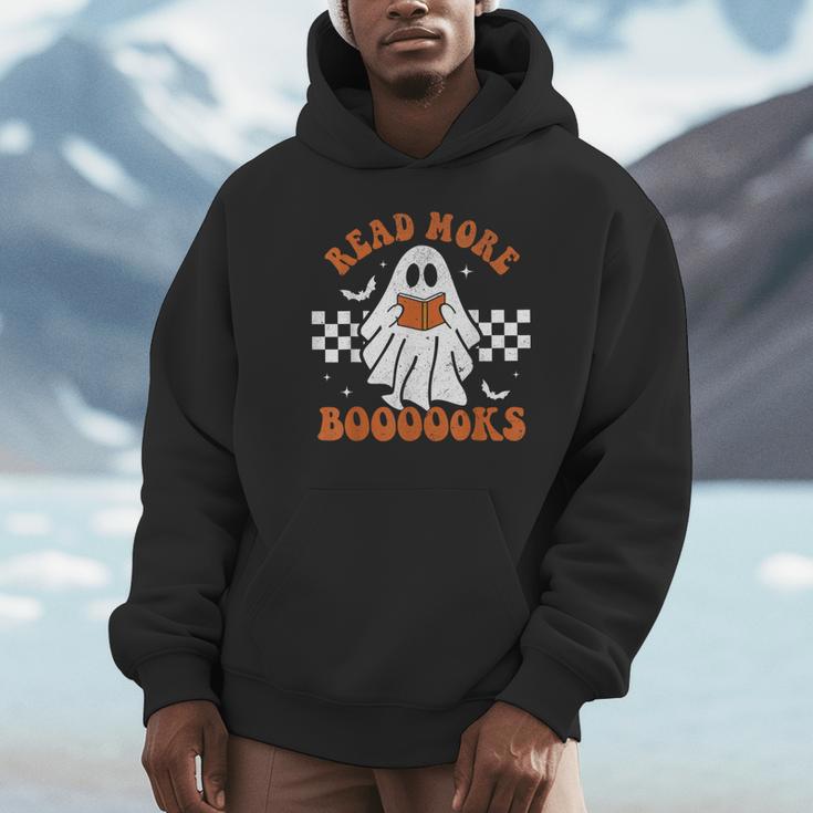 Read More Books Cute Ghost Reading Book Teacher Halloween Unisex Hoodie Read More Books Cute Ghost Reading Book Teacher Halloween Unisex Hoodie
