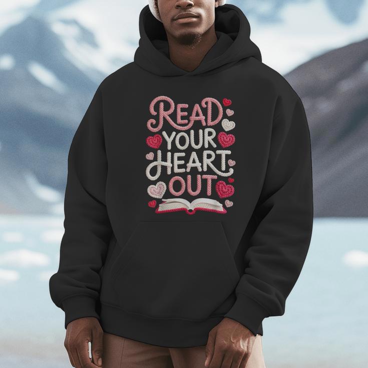 Read Your Cute Heart Out Teacher Librarian Love Reading Book Unisex Hoodie