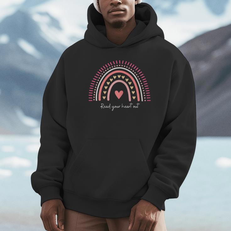 Read Your Heart Out Rainbow Teacher Reading Books Lover Unisex Hoodie