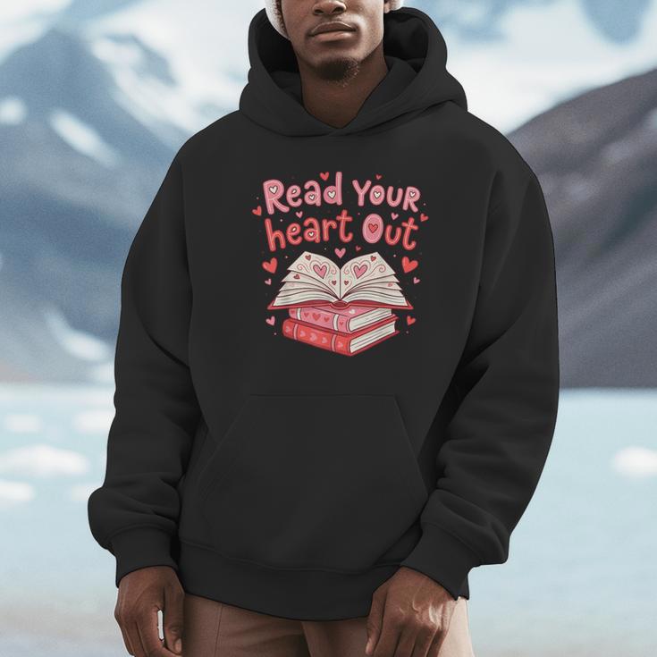 Read Your Heart Out Teacher Valentines Day Book Lover Unisex Hoodie