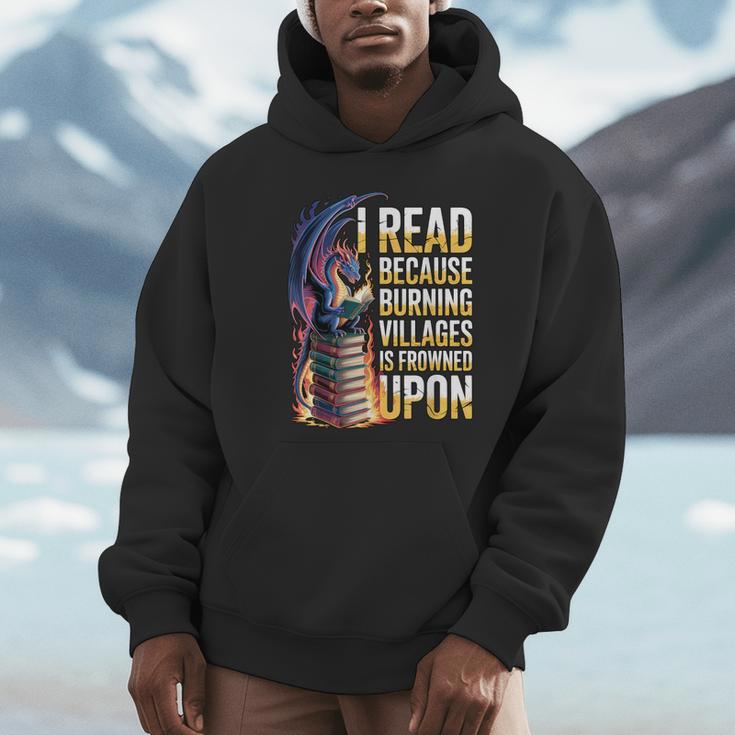 Reading Bookish Dragon Fantasy Unisex Hoodie