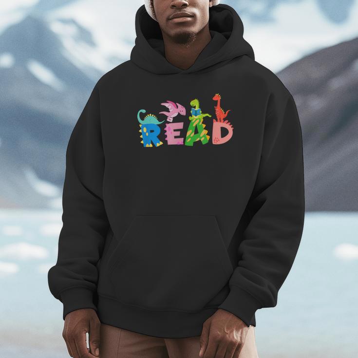 Reading DinosaurRex Dino Book Lover Unisex Hoodie