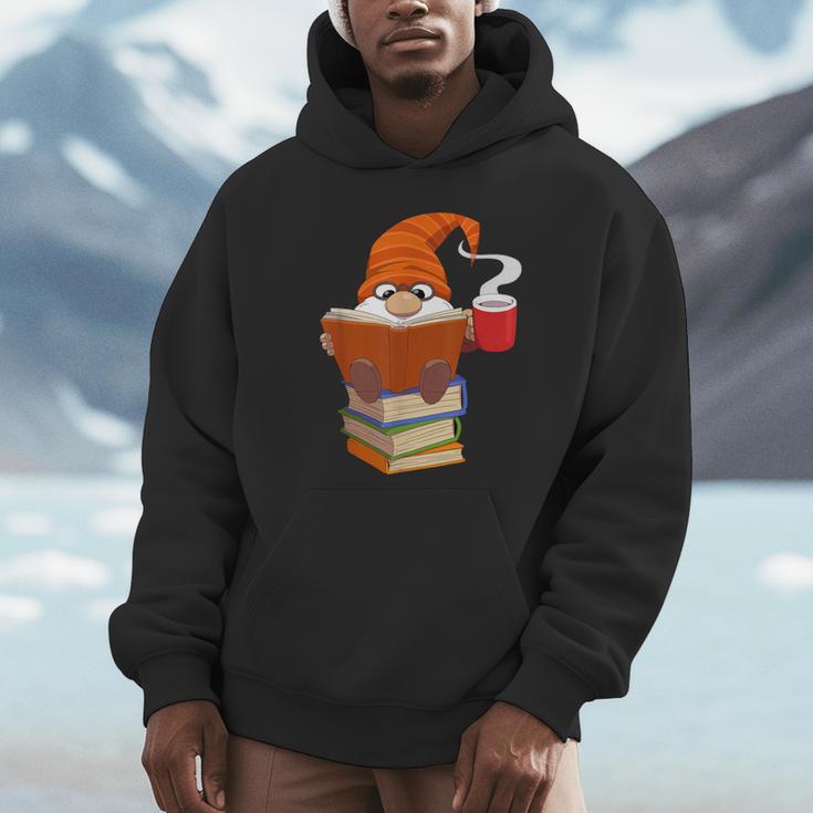 Reading Lover Book Graphic Gnome Unisex Hoodie