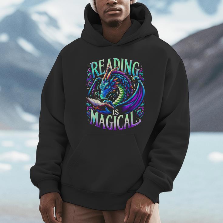 Reading Is Magical Dragon Tee Perfect For Book Lovers Kids Unisex Hoodie