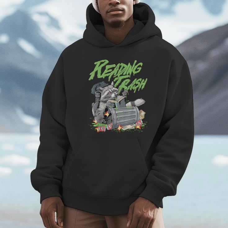 Reading Trash Racoon Bookworm Bookish Librarian Book Lover Unisex Hoodie Reading Trash Racoon Bookworm Bookish Librarian Book Lover Unisex Hoodie