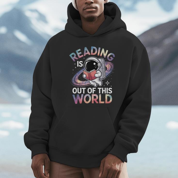 Reading Is Out Of This World Space Book Lover Unisex Hoodie
