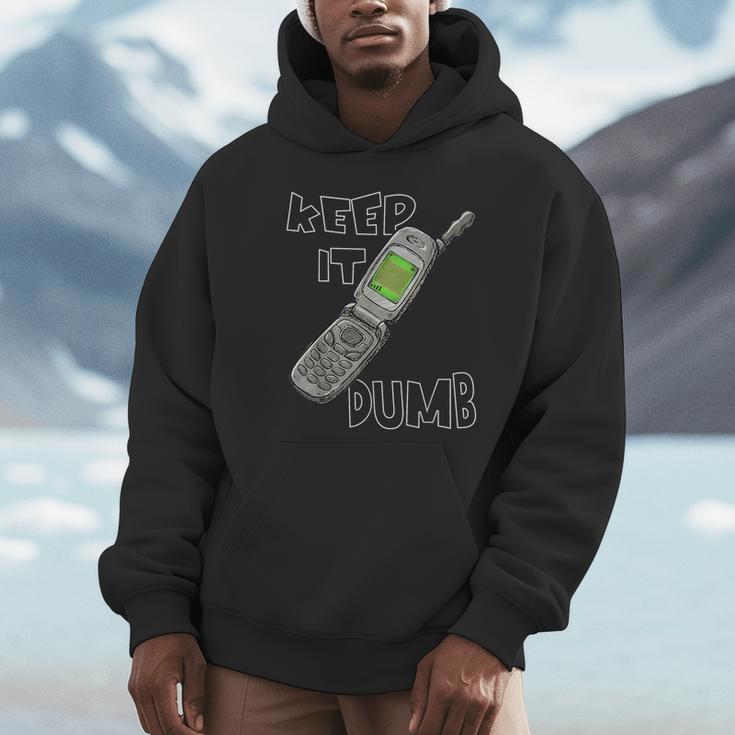 Retro Dumb Flip Phone Vintage 90s Y2K Tech Nostalgia Unisex Hoodie