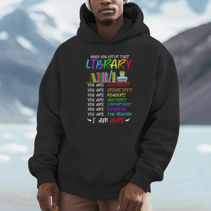 Retro Librarian Book Reader Library Book Reading Unisex Hoodie