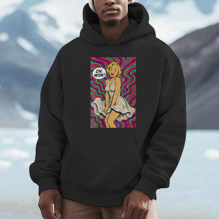 Retro Pop Art Vintage Style Blonde Psychedelic 50s Nostalgia Unisex Hoodie