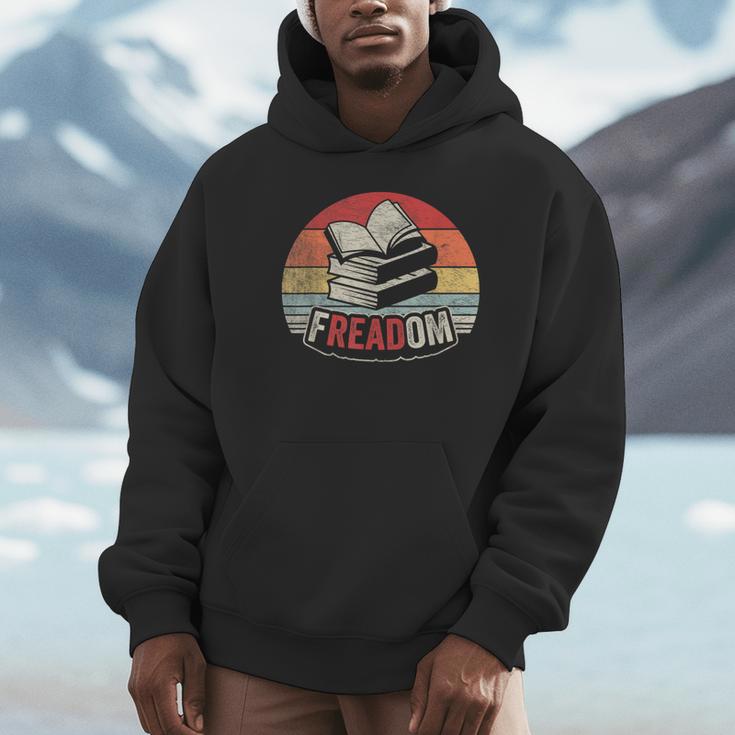 Retro Vintage FREADom Anti Ban Books Freedom To Read Unisex Hoodie Retro Vintage FREADom Anti Ban Books Freedom To Read Unisex Hoodie