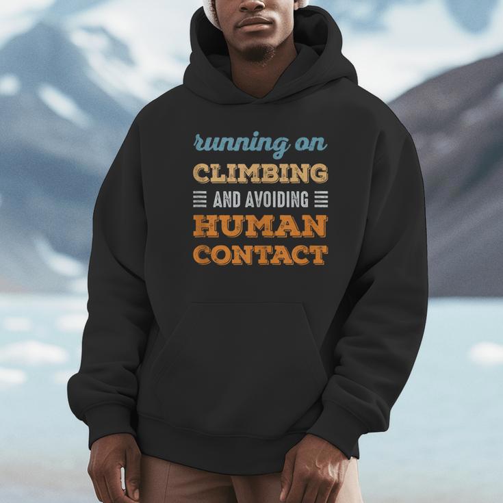 Running On Climbing Social Introvert Humor Vintage Unisex Hoodie Running On Climbing Social Introvert Humor Vintage Unisex Hoodie