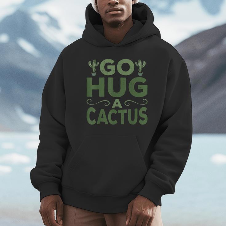 Sassy Saying Go Hug Cactus Introverts Sassy Quote No Hugs Unisex Hoodie Sassy Saying Go Hug Cactus Introverts Sassy Quote No Hugs Unisex Hoodie
