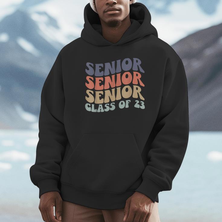 SENIOR 2023 Retro Class Of 2023 Seniors Graduation 23 Hippie Unisex Hoodie