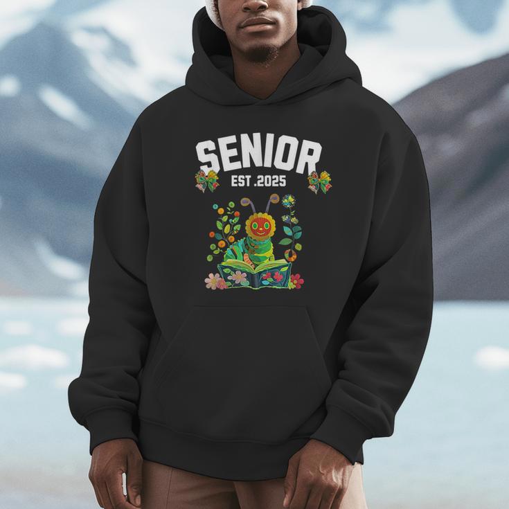 Senior 2025 Graduation Caterpillar For Kids Cute Coquette Unisex Hoodie