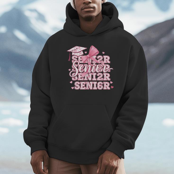 Senior 2026 Class Of 2026 Cute Coquette Pink Bow Graduation Unisex Hoodie
