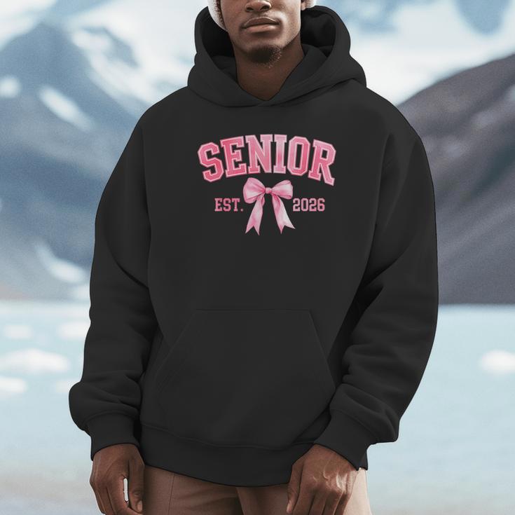Senior 2026 Coquette Pink Bow Class Of 2026 Graduation Girls Unisex Hoodie