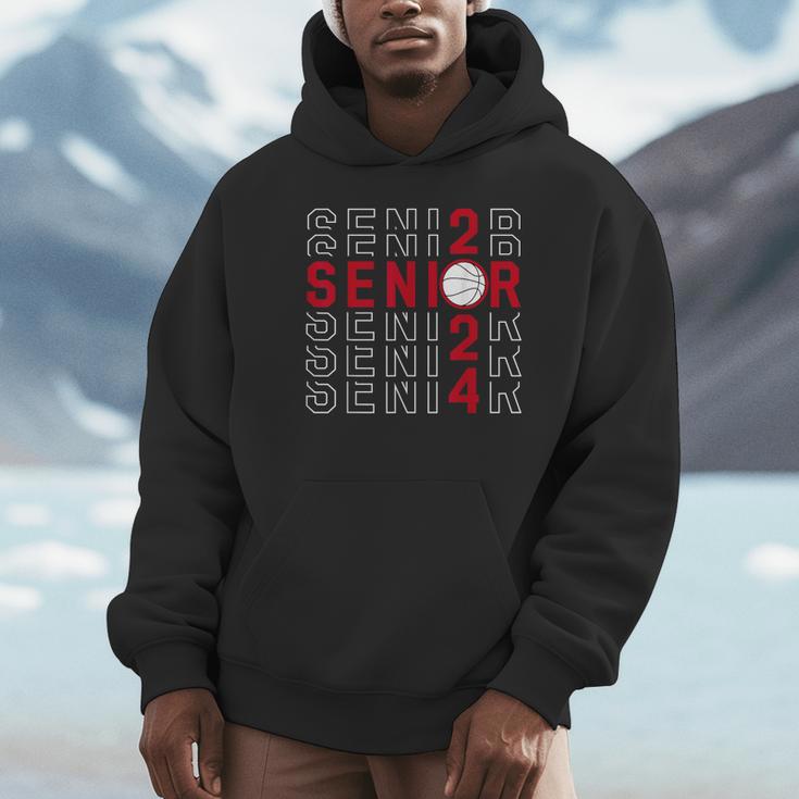 Senior Class Of 2024 Graduation 2024 Maroon Basketball Unisex Hoodie