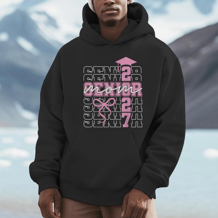 Senior Mom 2027 Class Of 2027 Coquette Bow Graduation 2027 Unisex Hoodie