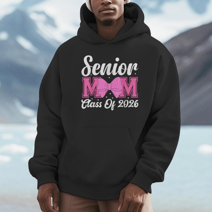 Senior Mom Class Of 2026 Pink Coquette Bow Graduation Unisex Hoodie