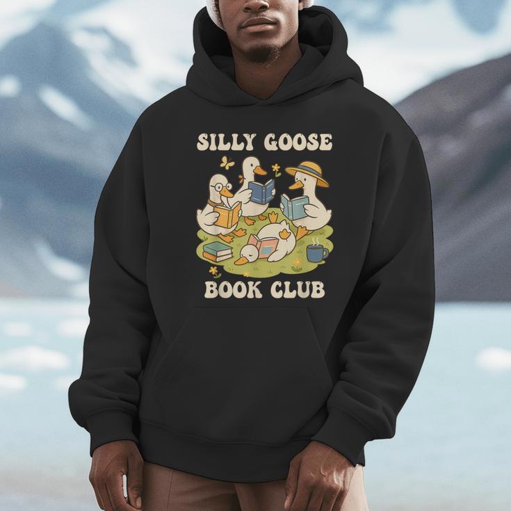 Silly-Goose Book Club Goose And Book Lovers Unisex Hoodie Silly-Goose Book Club Goose And Book Lovers Unisex Hoodie