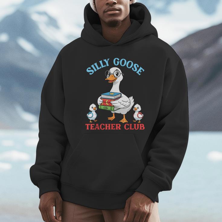 Silly Goose With Books Teacher Club School Educator Unisex Hoodie Silly Goose With Books Teacher Club School Educator Unisex Hoodie