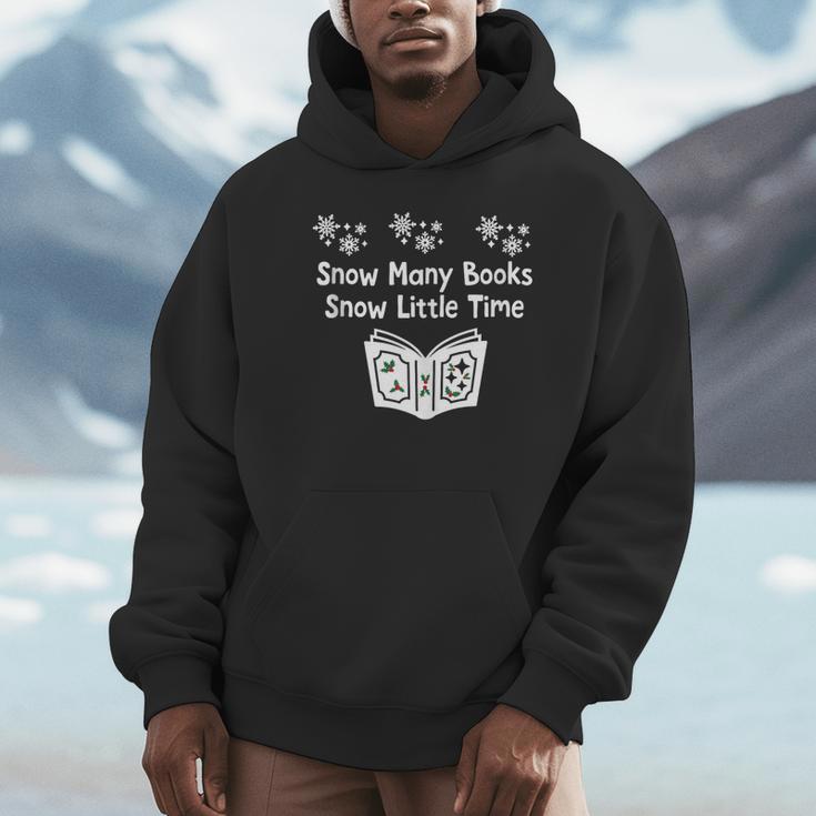 Snow Many Books Snow Little Time Reading Christmas Book Club Unisex Hoodie