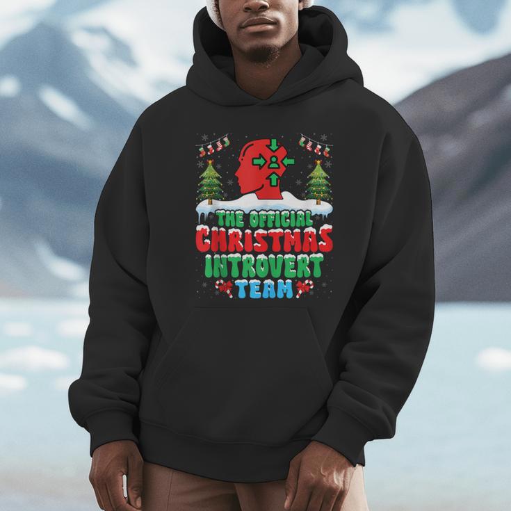 Snow Christmas Introvert Team Introverted Introvert Xmas Unisex Hoodie