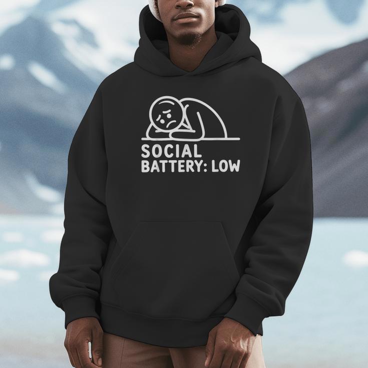 Social Battery Low Apparel Introvert Humor Unisex Hoodie