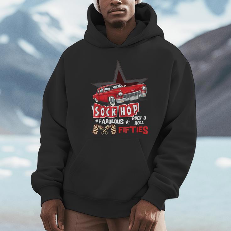 Sock Hop Fabulous Fifties Rock N Roll Automobile Nostalgia Unisex Hoodie