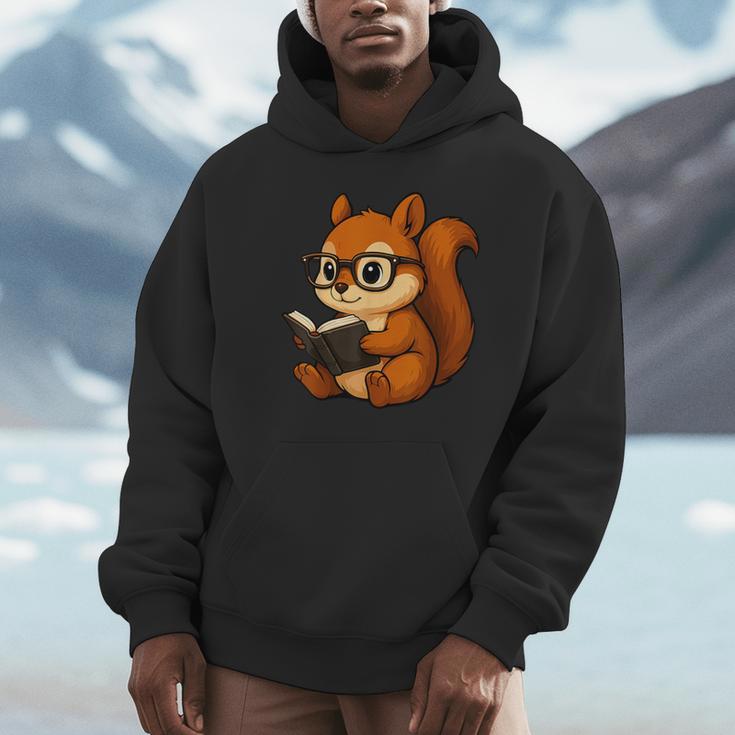 Squirrel Reading Book Lover Unisex Hoodie Squirrel Reading Book Lover Unisex Hoodie
