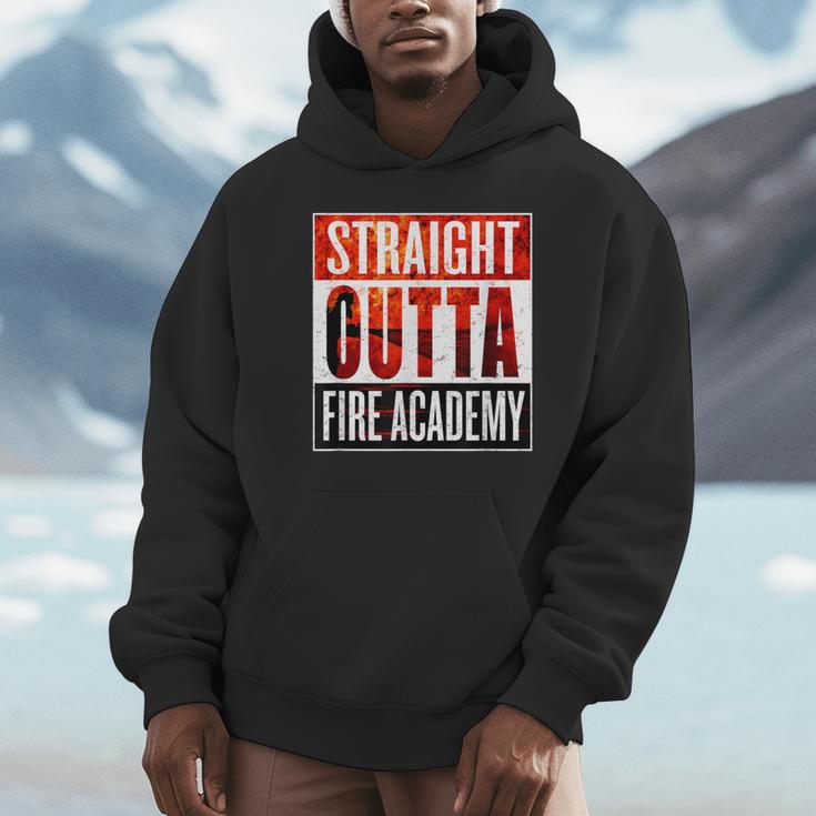 Straight Outta Fire AcademyShirt Firefighter Graduation Unisex Hoodie