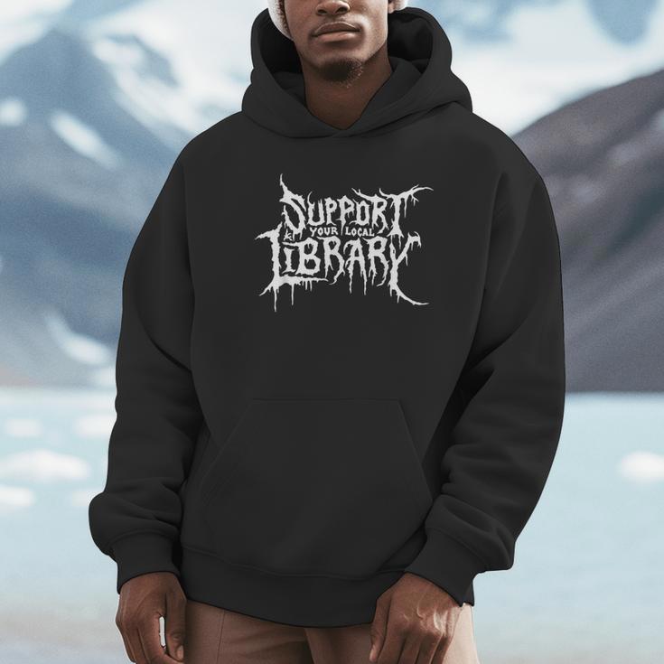 Support Your Local Library Horror Bookworm Unisex Hoodie Support Your Local Library Horror Bookworm Unisex Hoodie