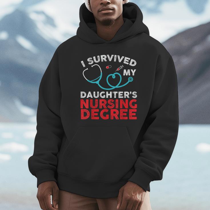 I Survived My Daughter's Nurse Degree School Graduation Unisex Hoodie