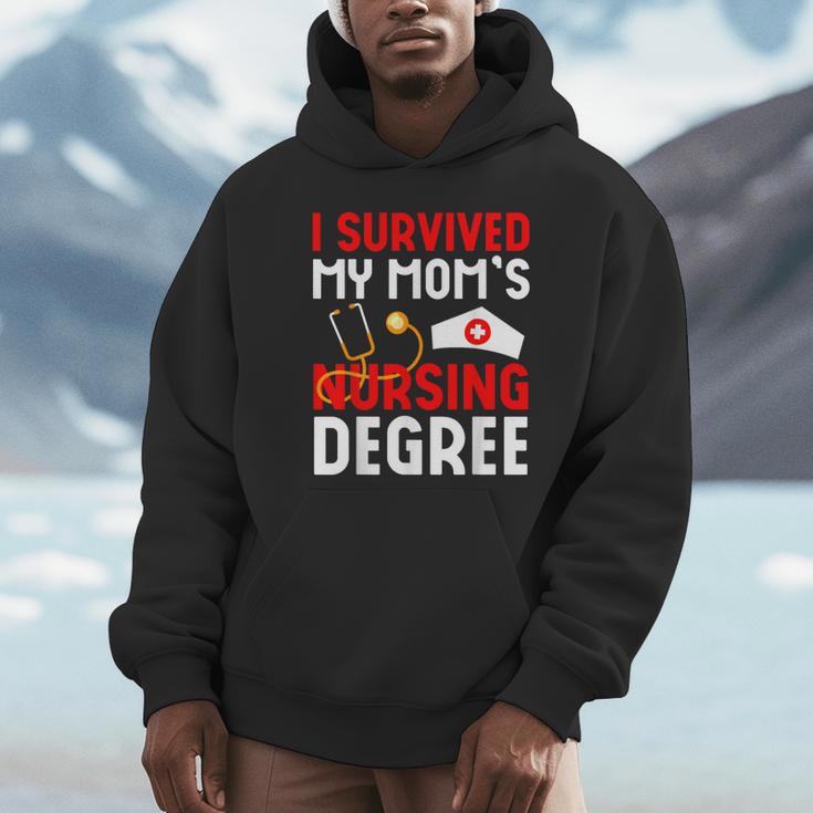 I Survived My Mom's Nursing Degree Graduation Day 2026 Unisex Hoodie