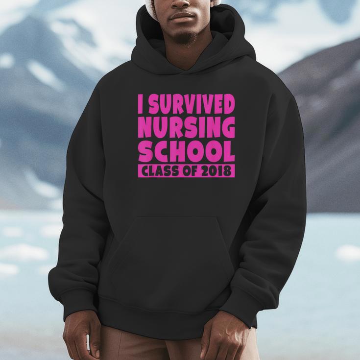 I Survived Nursing School Class Of 2018 Graduation Shirt Unisex Hoodie