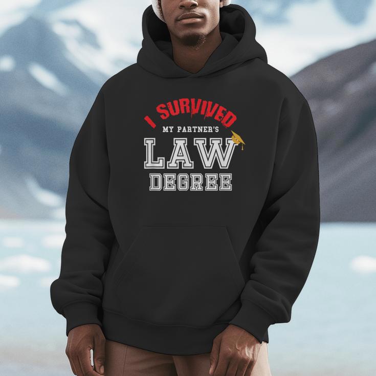 I Survived My Partner's Law Degree Graduation Shirt Unisex Hoodie