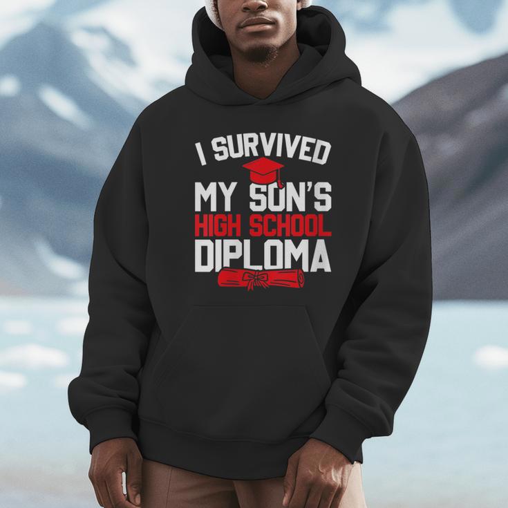 I Survived My Son's High School Diploma Graduation Unisex Hoodie