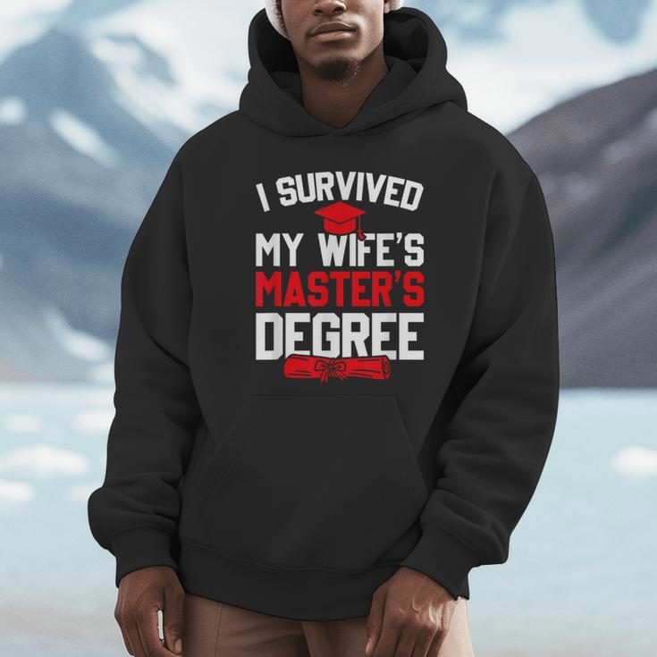 I Survived My Wife's Master's Degree Graduation Unisex Hoodie