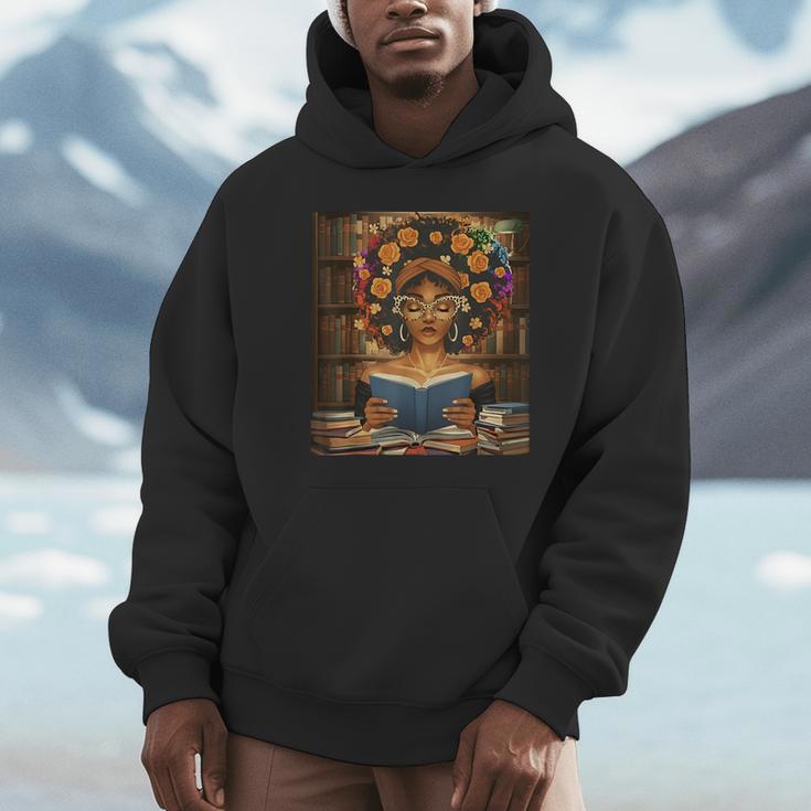 History Month Black Afro Girl Women Book Lovers Flower Unisex Hoodie History Month Black Afro Girl Women Book Lovers Flower Unisex Hoodie
