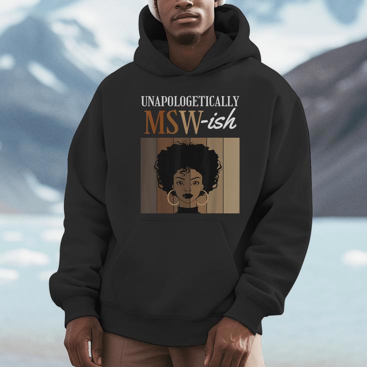 Unapologetically MSW-Ish Student Graduation Afro Unisex Hoodie