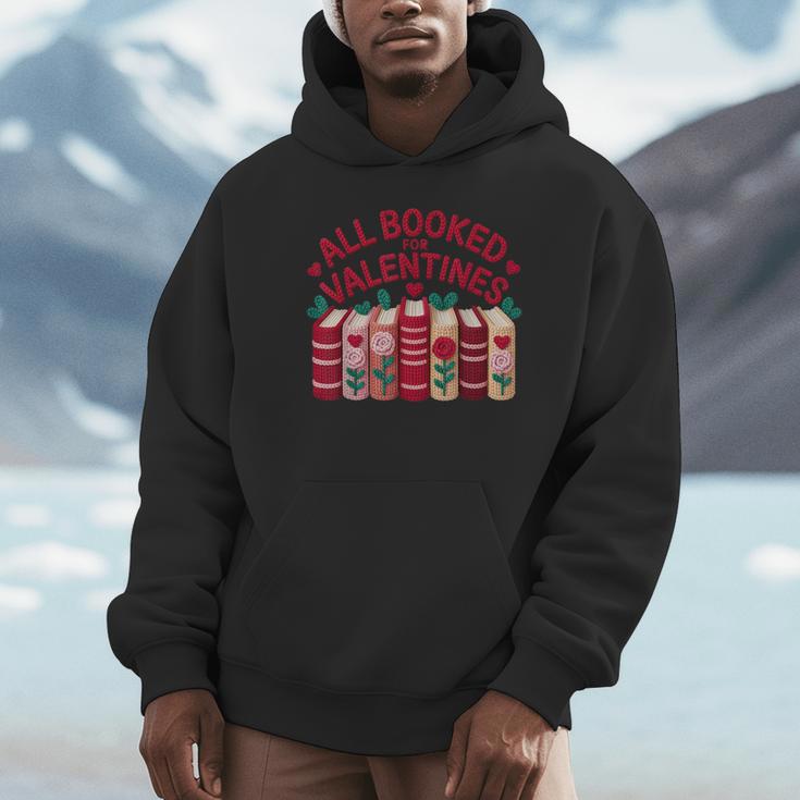 Valentines All Booked For Valentine Book Lover Teacher Unisex Hoodie