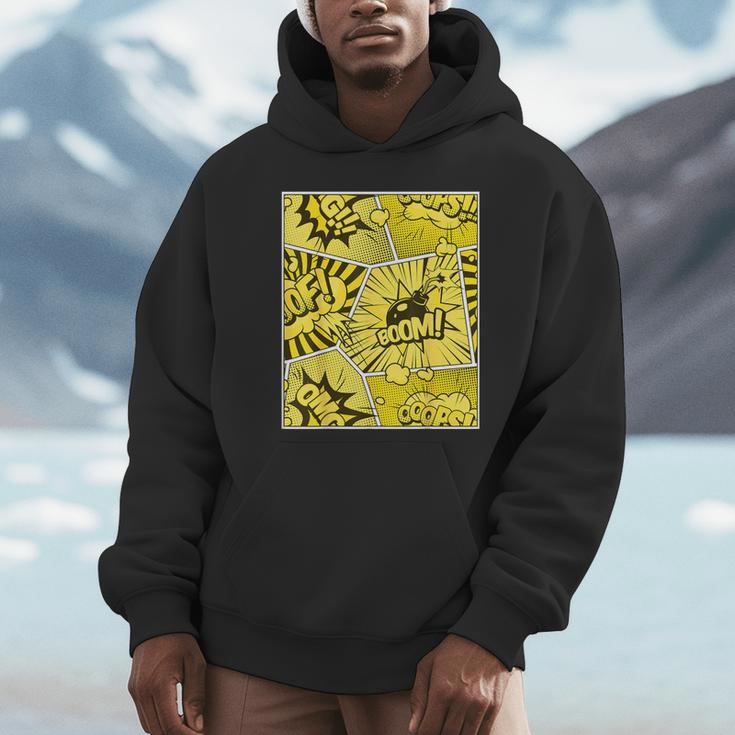 Varsity-Gold Yellow Comic Book University Varsity-Gold Unisex Hoodie