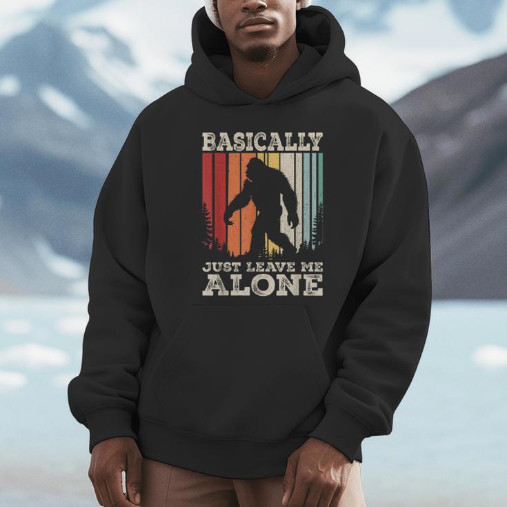 Vintage Basically Just Leave Me Alone Bigfoot Introverts Unisex Hoodie Vintage Basically Just Leave Me Alone Bigfoot Introverts Unisex Hoodie